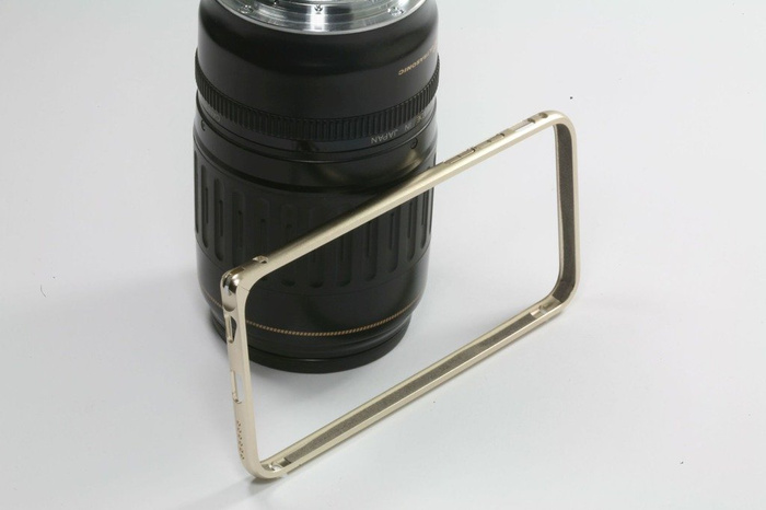 Puzdro iPhone 6 6S MELKCO Kovový nárazník zlatý