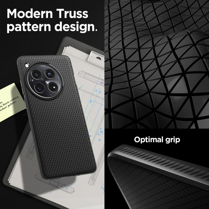 Coque Spigen Liquid Air Oneplus 12 MATTE Noir Case