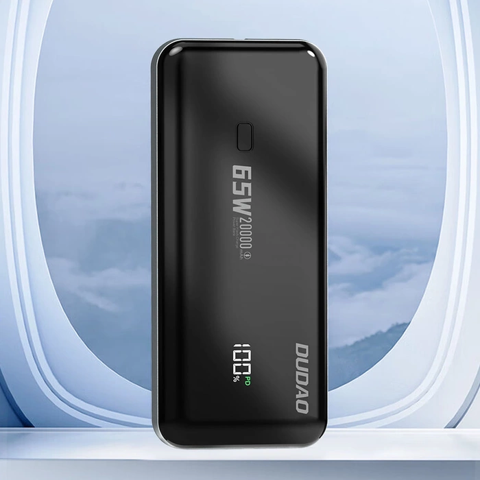 Dudao K65 Powerbank mit USB-A/USB-C-Display 20000 mAh 65 W – Schwarz