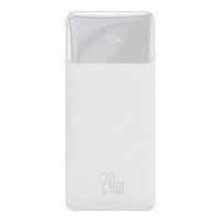 Baseus Bipow Fast Charge Power Bank 30000mAh 20W white (Overseas Edition) + USB-A - Micro USB 0.25m cable white (PPBD050402)