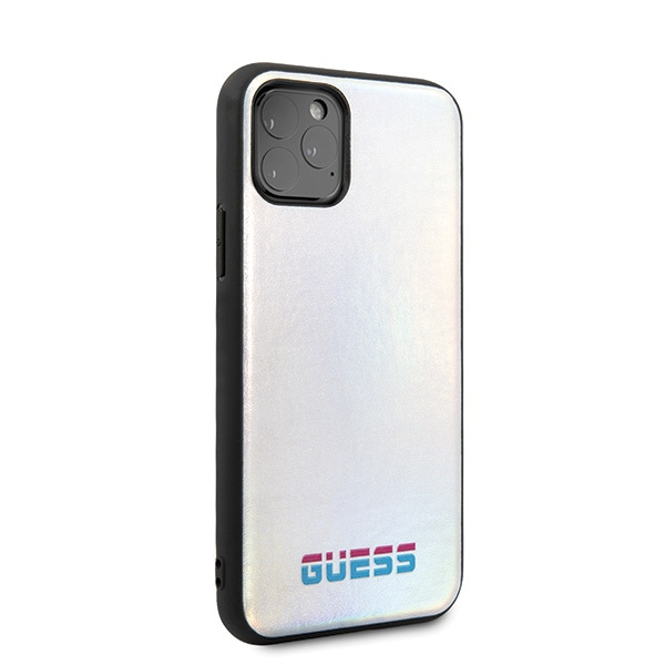  guess   11 Pro silver /silver hard case Iridescent Case