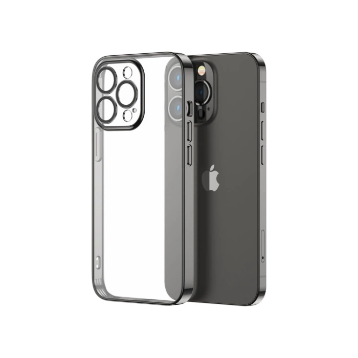 Joyroom 14Q Case pro iPhone 14 Plus kryt pouzdra s kovovým rámečkem černý (JR-14Q3-černý)