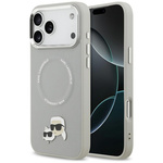 Etui Karl Lagerfeld Karl & Choupette     Pins MagSafe do iPhone 17 Pro Max szary