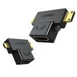 UGREEN 20144 adapter mini / micro HDMI to HDMI (black)