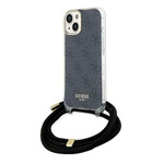 Etui Guess GUHCP15SHC4SEK iPhone 15 / 14 / 13 6.1" czarny/black hardcase Crossbody Cord 4G Print Case