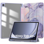 Telefontok Tech-protect Sc Pen hibrid Samsung Galaxy Tab A9+ Plus 11.0 X210 / X215 / X216 lila márvány Case