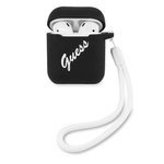 GUESS Case Silicone Cover Apple AirPods GUACA2LSVSBW Vintage Black White Case