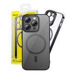 Baseus Glitter Magnetic Case for iPhone 14 Pro Max(Black) + tempered glass + cleaning kit