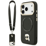Etui Karl Lagerfeld Big Strap Karl Metal Logo MagSafe do iPhone 17 Pro Max czarny