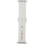 Pasek Audi Sport Red Logo Silicone Watch Strap do Apple Watch 44/45/46/49mm biały