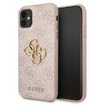 GUESS Case Apple iPhone 11 4G Big Metal Logo Pink Hardcase