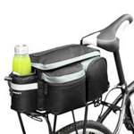 Wozinsky Bicycle Bike Pannier Bag Rear Trunk Bag with Shoulder Strap and Bottle Case 6L black (WBB3BK)