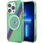 Cover Bmw Bmhmp15lhdtn IPhone 15 Pro 6.1" verde/verde rigidocase M strisce tricolori MagSafe Case