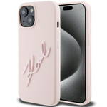 Etui Karl Lagerfeld KLHCP15SSKSBMCP iPhone 15 6.1" różowy/pink hardcase Silicone Karl Script Case