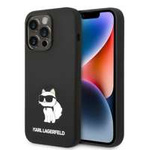 Telefontok Karl Lagerfeld iPhone 14 Pro Max 6.7" keménycase fekete/fekete szilikon Choupette