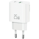 Ładowarka sieciowa USAMS CC315 T65 25W 1xUSB-C 1xUSB-A Fast Charging biały