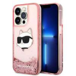 Karl Lagerfeld KLHCP14LLNCHCP iPhone 14 Pro 6,1" pink/pink hardcase Glitter Choupette Head