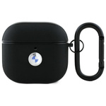 BMW BMA4SSLBK Coperchio AirPods 4 nero/nero Geniune Leather Silver Logo
