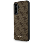 Etui Guess 4G Metal Gold Logo do Samsung Galaxy A36 brązowy