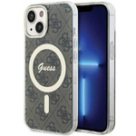 Guess GUHMP15SH4STW iPhone 15 / 14 / 136.1" brązowy/brown hardcase IML 4G MagSafe