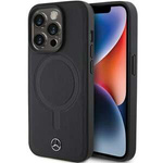 Etui Mercedes MEHMP15L23RCMK iPhone 15 Pro 6.1" czarny/black hardcase Smooth Leather MagSafe