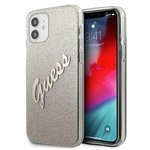 Case GUESS Apple iPhone 12 Mini Glitter Gradient Script GUHCP12SPCUGLSGO Golden Hardcase