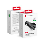 Ładowarka samochodowa Forcell F-Energy Carbon 2 x USB A QC3.0 3A 36W CC50-2A czarna