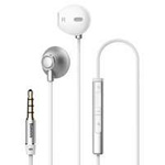 Baseus Encok H06 Lateral Earphones Earbuds Headphones with Remote Control silver (NGH06-0S)