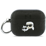 Etui Karl Lagerfeld Monogram Karl &      Choupette Head do AirPods Pro 3 czarny