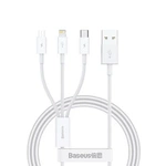 Quick Charge USB to M+L+C  Baseus Superior Data 3.5A 0,5m (White)