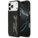 Etui Karl Lagerfeld FW Grained Signature Logo do iPhone 17 Pro Max czarny