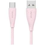 Kabel USAMS Green Series SJ714 18W 3A    USB-A do USB-C 1m różowy