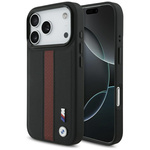 Etui BMW M Perforated Stripe Logo        MagSafe do iPhone 17 Pro czerwony
