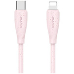 Kabel USAMS Green Series SJ717 30W USB-C do Lightning 1m różowy