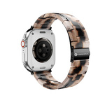 Pasek do Apple Watch Forcell F-Design FA04 zatrzask żywiczny marmurkowy 42 / 44 / 45 / 49 mm brązowy