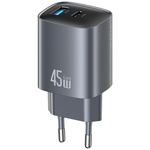 Ładowarka Sieciowa USAMS CC290 T66 45W GaN 1xUSB-A 1xUSB-C Matowa