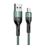 Kábel Fonott USAMS Micro USB U55 2A 1m SJ450USB02 US-SJ450 zöld