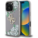 Etui Guess Grained Roses Big 4G logo do iPhone 16 Pro Max fioletowy