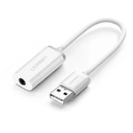 UGREEN US206 Audio Adapter, USB to Mini Jack 3.5mm AUX (White)