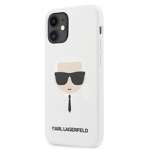 Case KARL LAGERFELD Apple iPhone 12 Mini Silicone Karl`s Head White Hardcase