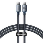 Baseus Crystal Shine Series cable USB cable for fast charging and data transfer USB Type C - USB Type C 100W 1.2m black (CAJY000601)