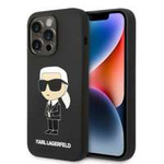 Telefontok Karl Lagerfeld iPhone 14 Pro Max 6.7" keménycase fekete/fekete szilikon Ikonik Ikonik