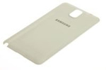 SAMSUNG Galaxy Note 3 akkumulátor ajtó valódi fehér műbőr B osztályú B