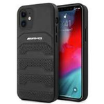 AMG AMHCP12SGSEBK iPhone 12 mini 5.4" schwarz/schwarz hartcase Leder Debossed Lines