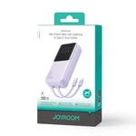 Powerbank Joyroom 30W 10000mAh con cavi Lightning e USB-C integrati viola (JR-PBC06)