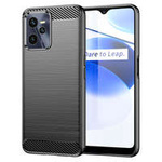 Custodia Carbon Case per Realme C35 cover in carbonio flessibile in silicone nero