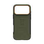 UAG Civilian MagSafe - etui do iPhone 17 Pro Max kompatybilne z MagSafe (olive/orange)