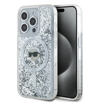 Etui Karl Lagerfeld KLHMP15XLGKISGH iPhone 15 Pro Max 6.7" hardcase transparent Liquid Glitter Karl Head Magsafe