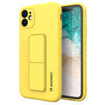 Custodia per cavalletto Wozinsky Custodia flessibile in silicone per iPhone 11 Pro Max Giallo
