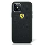 Cover FERRARI Apple iPhone 12 12 Pro On Track Perforated Black Hardcase